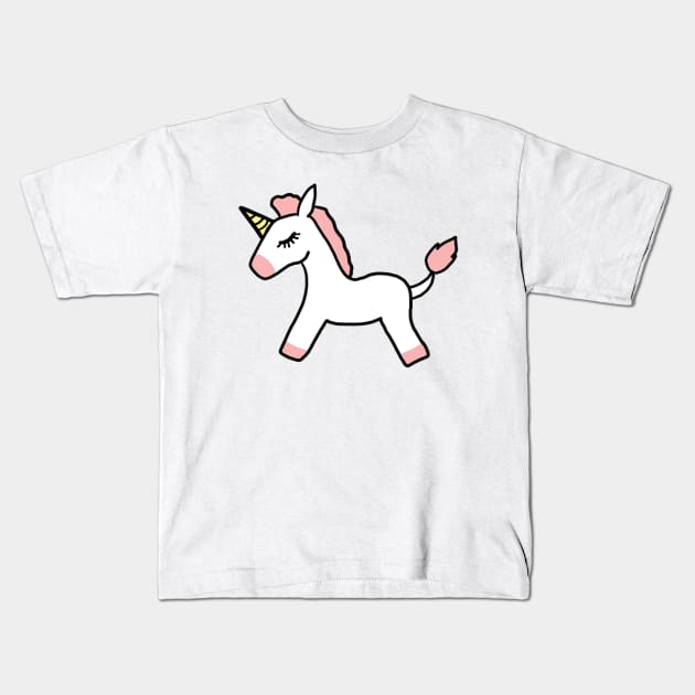 Pink Unicorn Kids T-Shirt by mayying